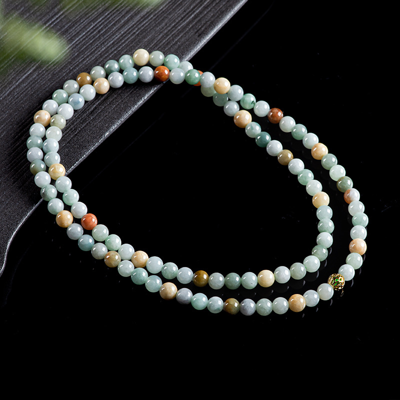 Vintage Necklace - 버마산 비취 비즈 팔찌 목걸이 진짜