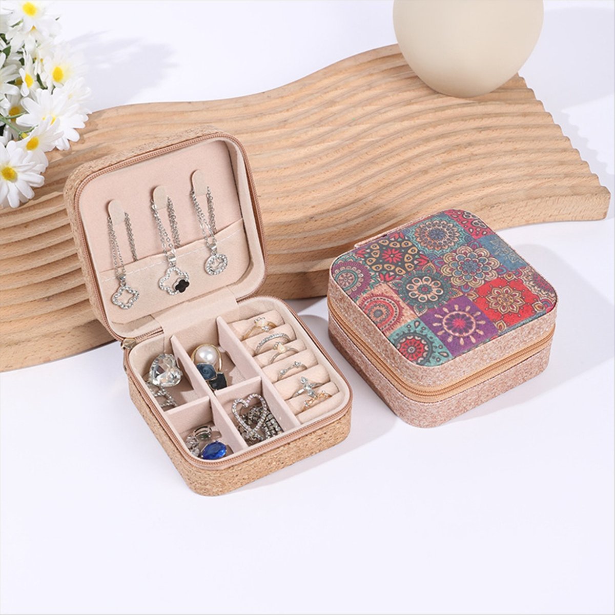 [N84R] 4PCS 빈티지 코르크 보석 상자 사각형  - Vintage Necklace 리뷰 및 가격