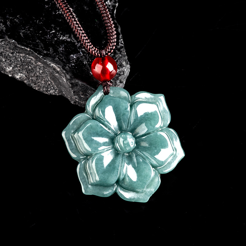 버마산 경옥 꽃 펜던트 목걸이 스톤 패션 액세서리 부적 - Vintage Necklace 리뷰 및 가격