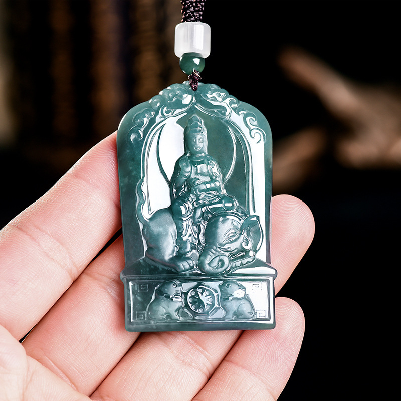 천연 버마산 경옥 관음 펜던트 목걸이 참 장식품 디자이 - Vintage Necklace 리뷰 및 가격