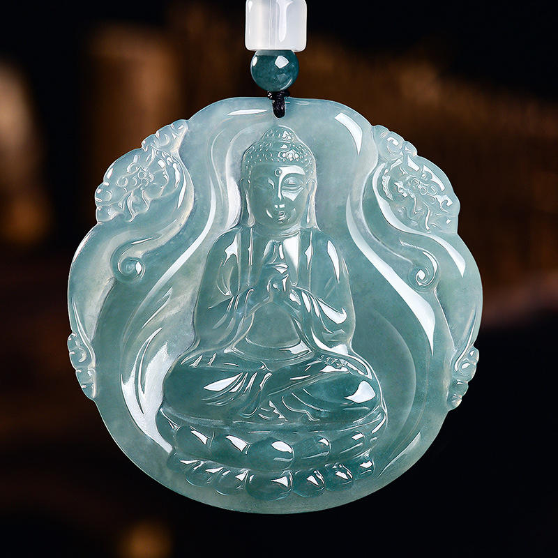 천연 버마산 비취 불상 펜던트 목걸이 원석 진짜 옥 빈 - Vintage Necklace 리뷰 및 가격