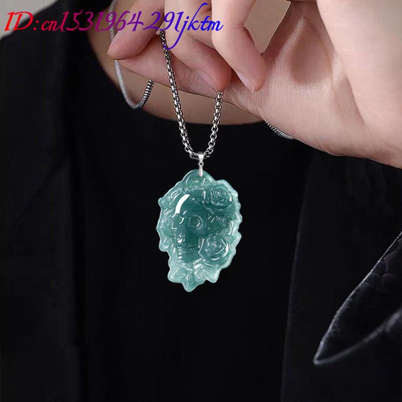 천연 버마산 비취 두개골 펜던트 목걸이 패션 빈티지 9 - Vintage Necklace 리뷰 및 가격